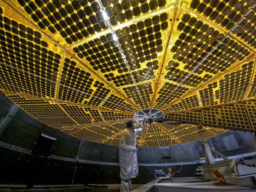 Eines der großen Solarpanelen von Lucy | Quelle: Lockheed Martin Space